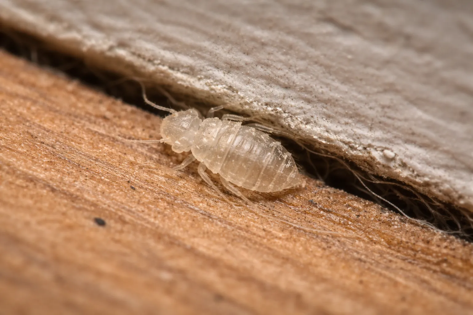 bed bug shells found inside a home near baseboards and furniture